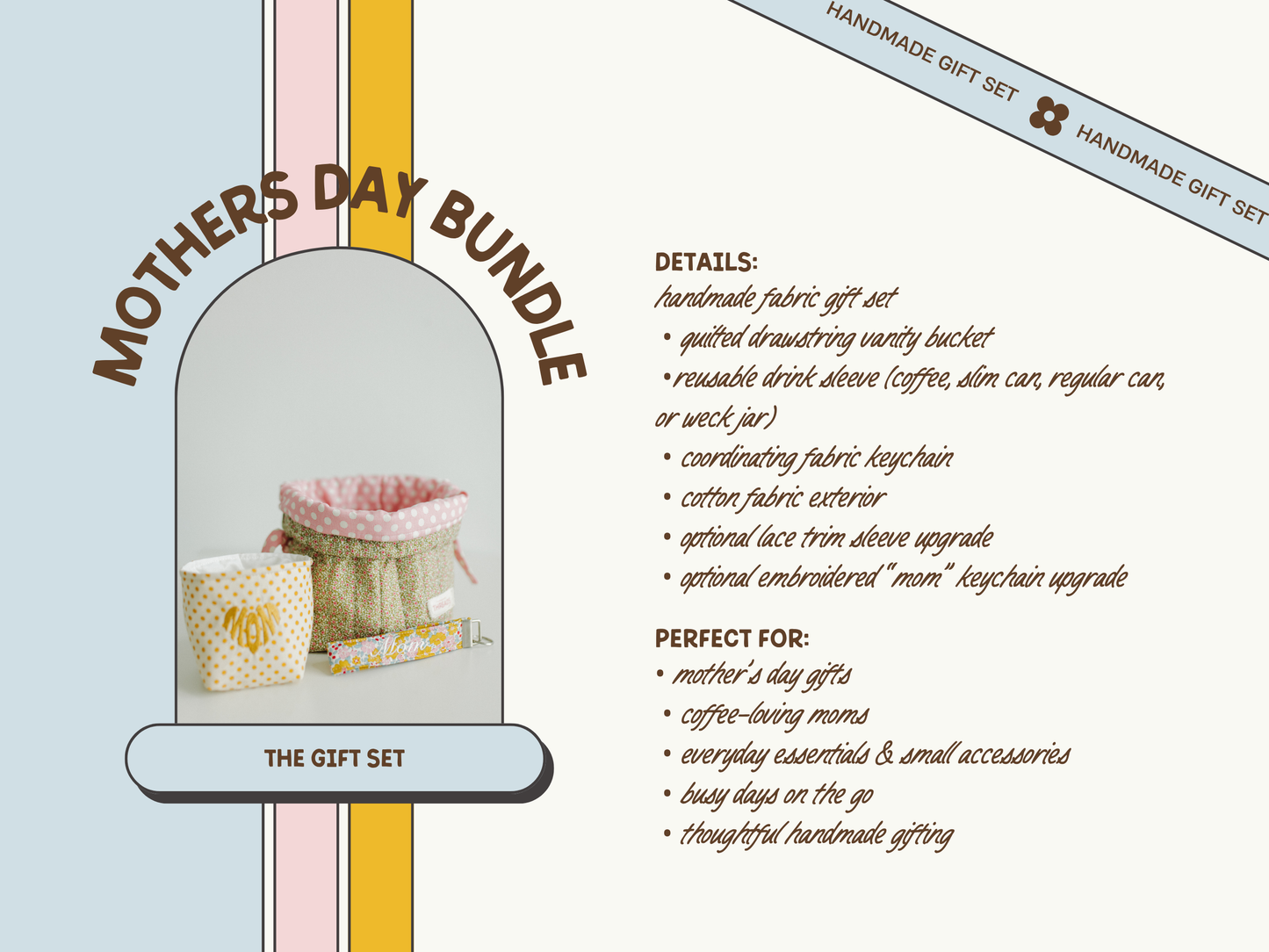 The Mothers Day Bundle - Vanity Bucket, Cup Sleeve & Keychain