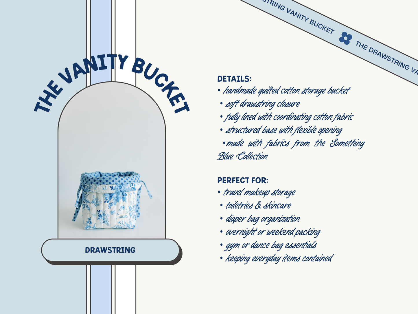 The Something Blue Collection - Vanity Bucket