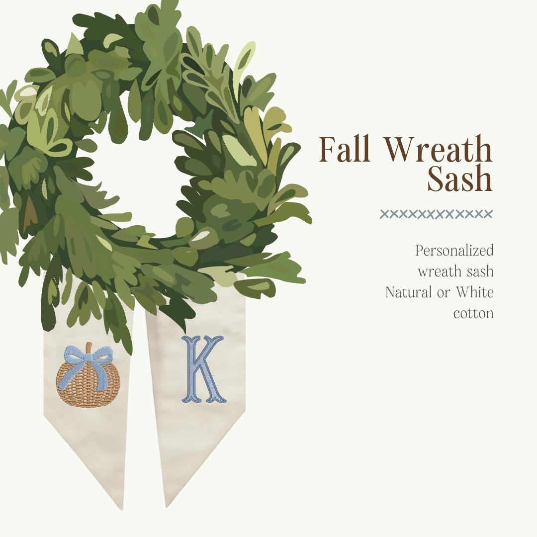 The Fall Wreath Sash