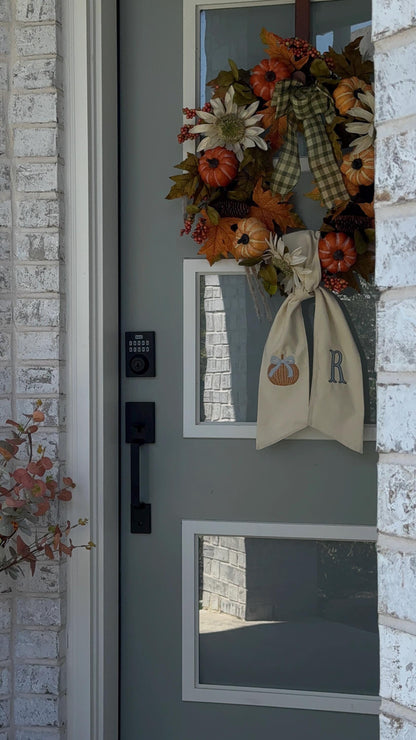 The Fall Wreath Sash