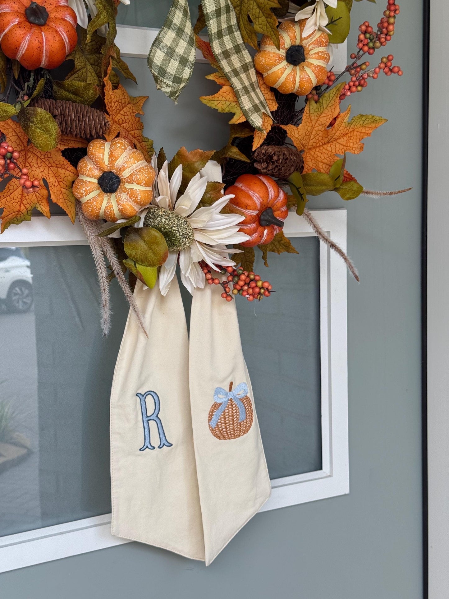 The Fall Wreath Sash