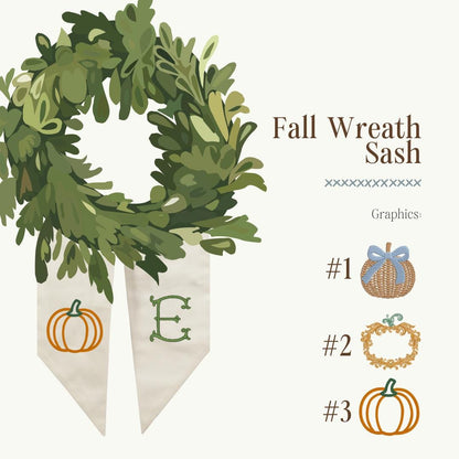 The Fall Wreath Sash