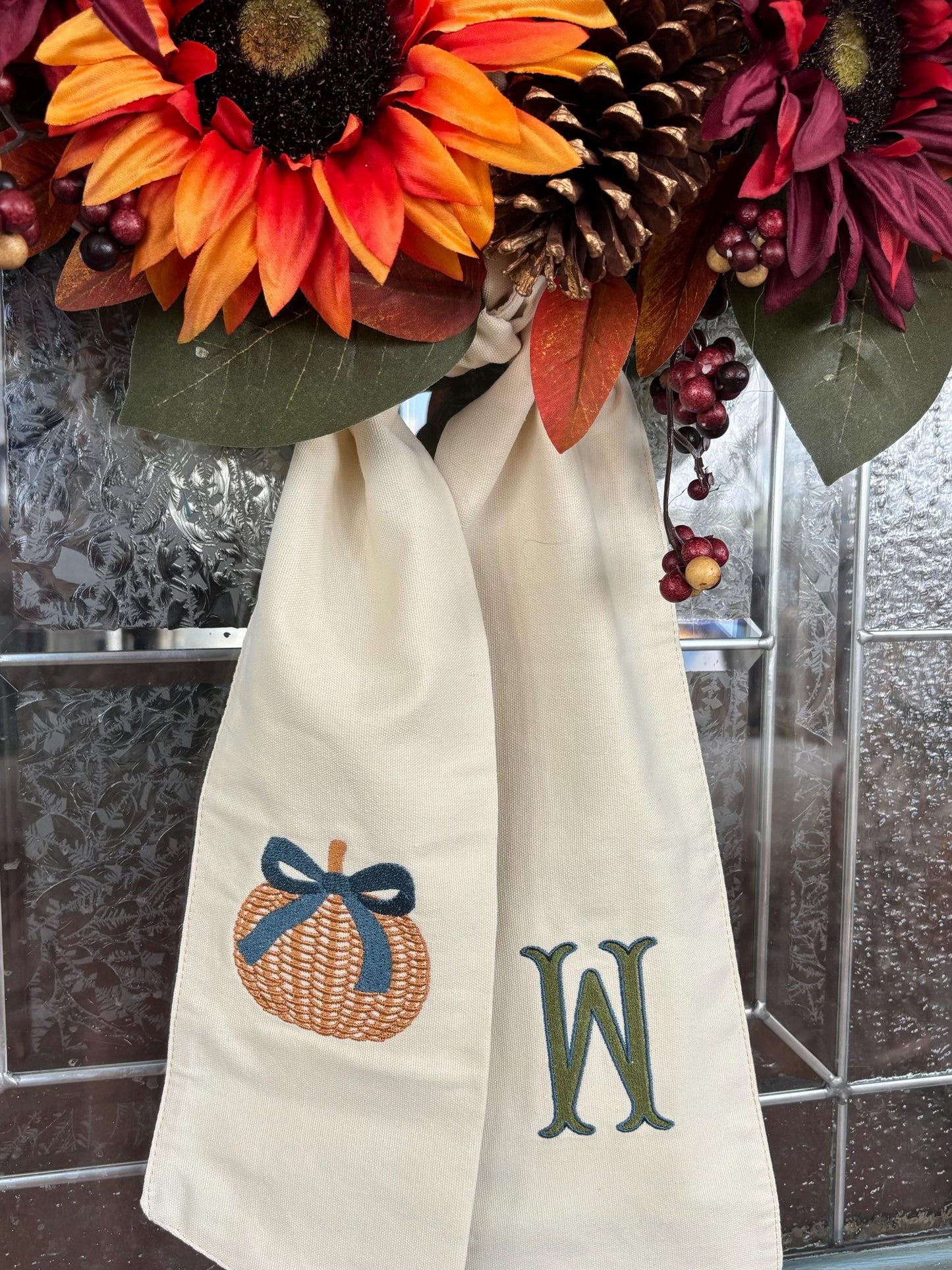 The Fall Wreath Sash