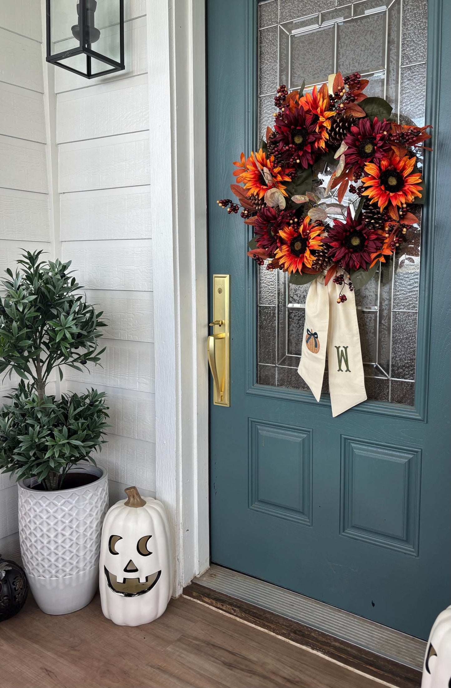The Fall Wreath Sash