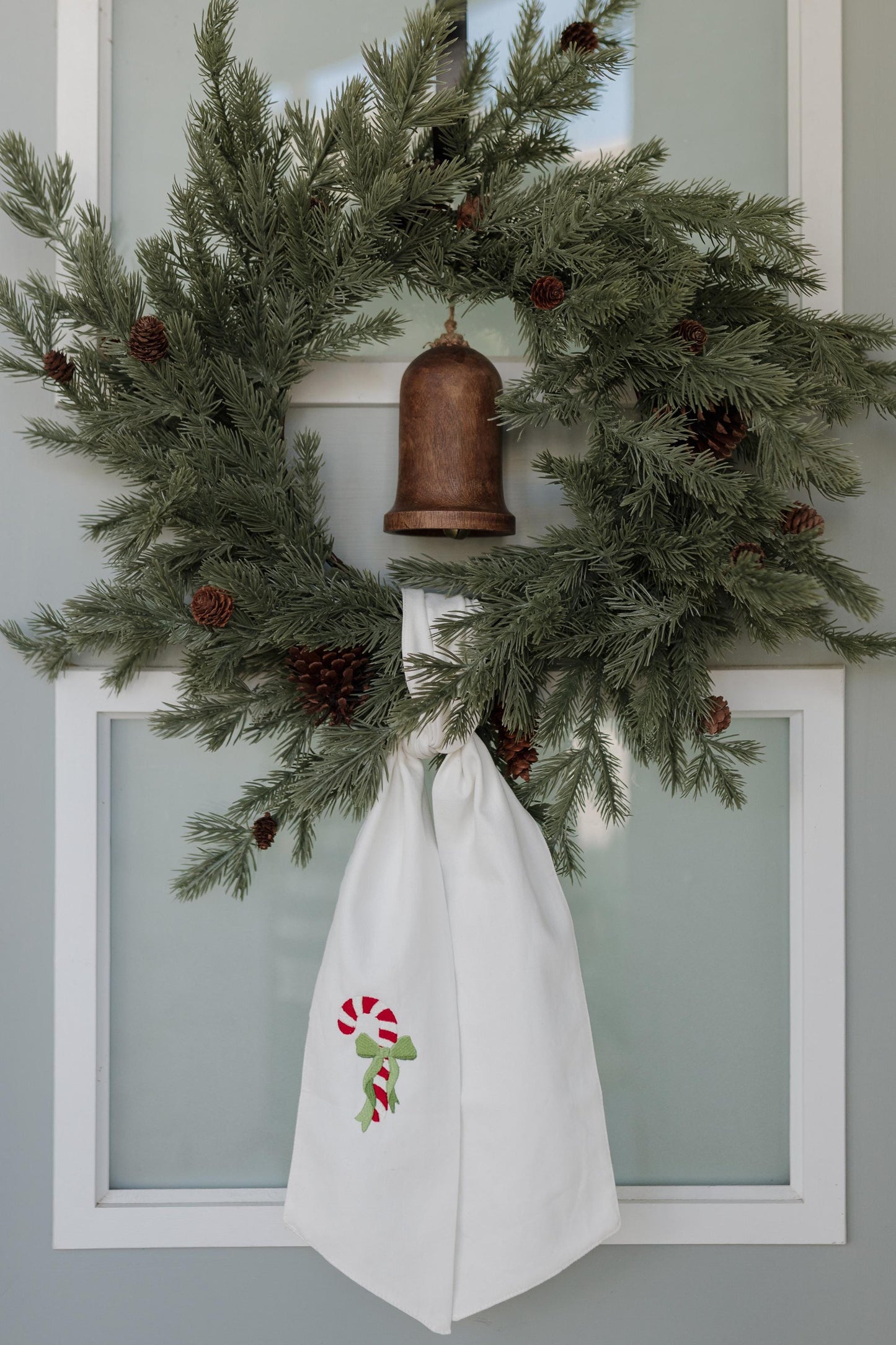 The Holiday Wreath Sash - Candy Cane