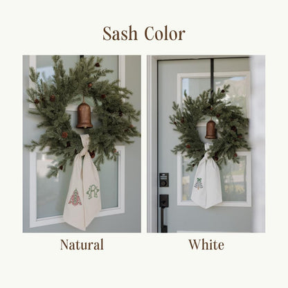 The Holiday Wreath Sash - Candy Cane