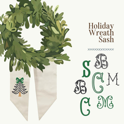 The Holiday Wreath Sash - Woodland & Coastal Christmas Tree