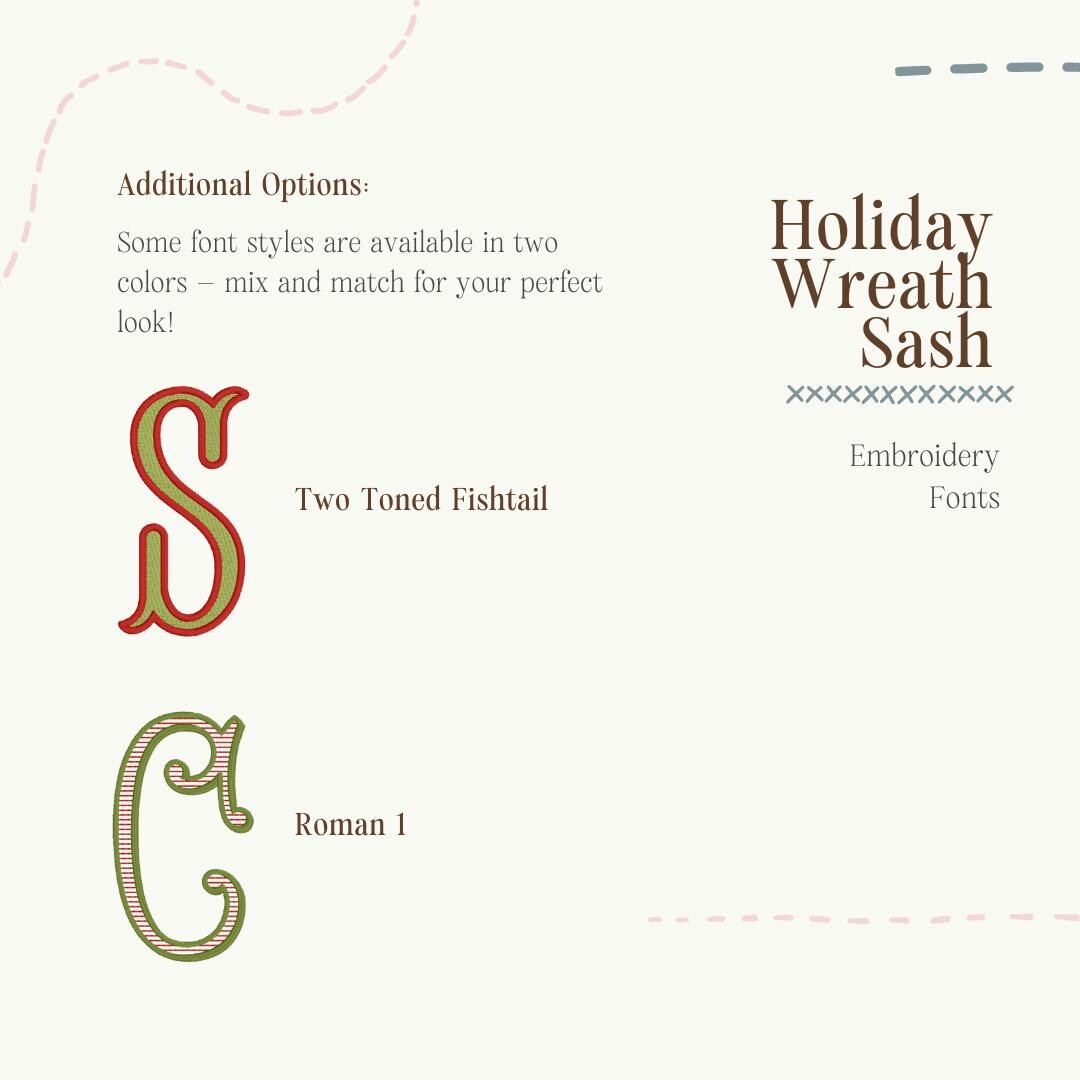 The Holiday Wreath Sash - Candy Cane