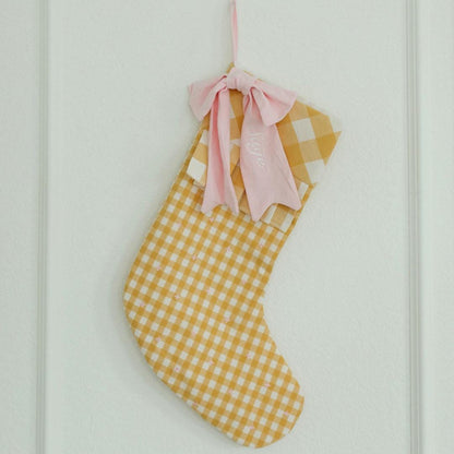 The Gingham Bow Holiday Stocking