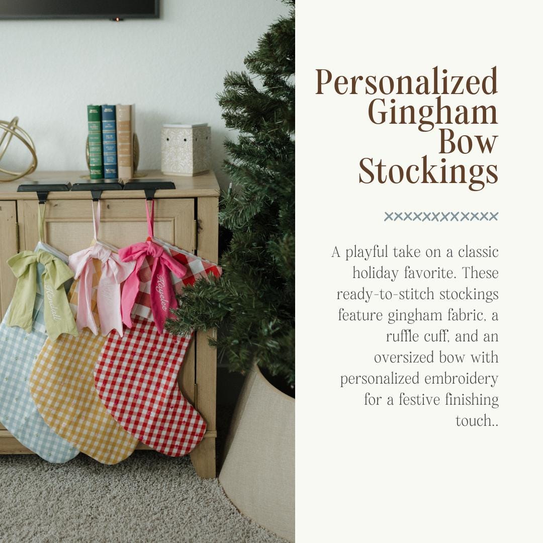 The Gingham Bow Holiday Stocking