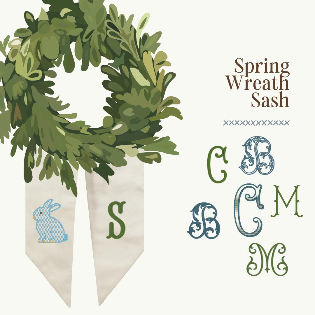 The Spring Wreath Sash