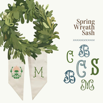 The Spring Wreath Sash