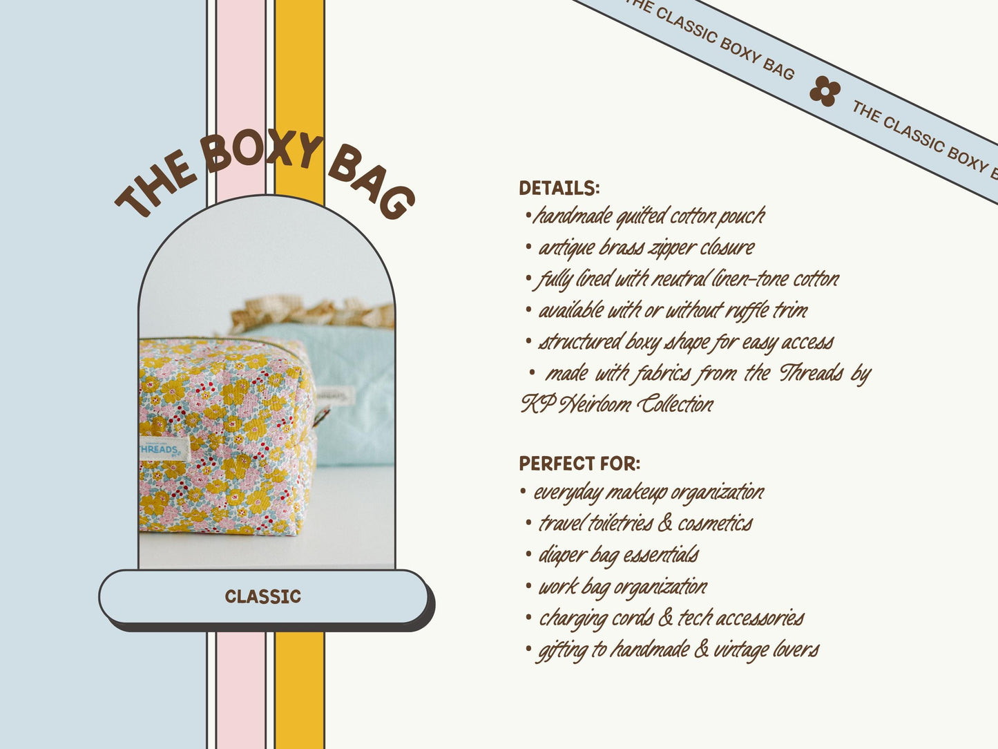 The Heirloom Collection - Classic Boxy Bag