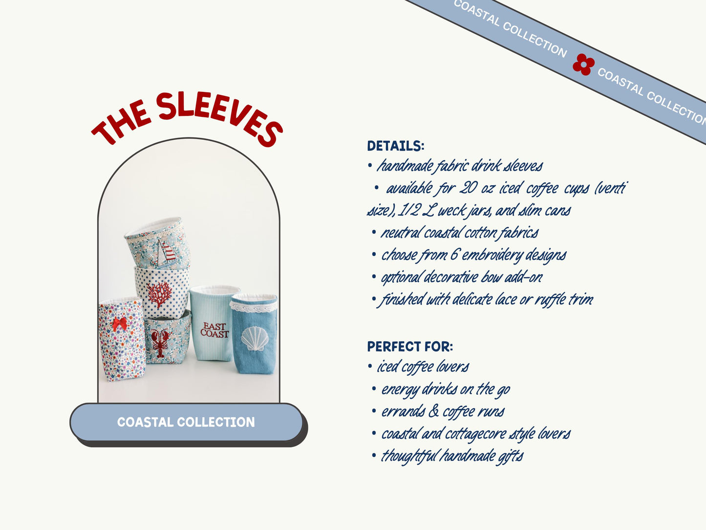 The Coastal Collection - Drink Sleeves